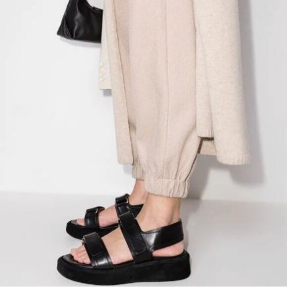 ATP Atelier Shoes - ATP Atelier Black Leather Varese Platform Sandal New in Box w/ Dust Bag